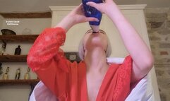 STEPMA SUCKING ON A BOTTLE - NECK FETISH, THROAT FETISH
