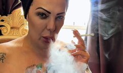 Powerful smoke after showering in natural light - Newport Menthol