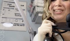 6 MIN POV Nurse Luna decides to test your gag reflex with different gag toys and then she sees how many gloves she can fit in your mouth!