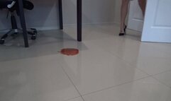 slip and get stuck in glue m