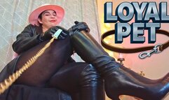 Loyal Pet crotch and boot lover- Reinaleather in pantyhose and mini skirt