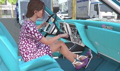 Oldsmobile Tornado Cranking Template - Kelly Pregnant in Lace Up Flats 1080p