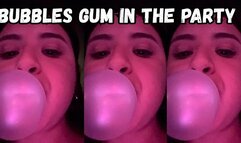 Bubbles gum in the party