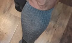 Tempest flexing in knee socks