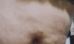 Hazelnut in my belly button with my bondage outfit goth look