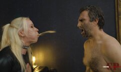 Gagging from her snotty spit HD MP4