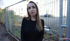 GERMAN SCOUT - Petite Latina Teen Priscila Belini with perfect Tits Pick Up for Casting Fuck