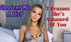 She Sent Me A List…. 7 Reasons She’s Ashamed Of You