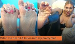 Oil & Lotion | Scrunched Soles | Arched Feet | Pointed Toes | Wrinkled Soles | Pretty Feet
