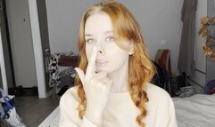 Tease with nose and get boogers!