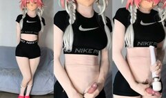 Changli masturbates & cums in Nike Pro and Pegasus 41 [Kig]