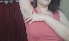 Seducing my boyfriend with my hairy armpits