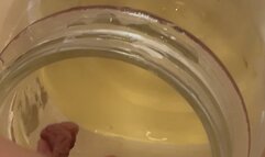 Golden Shower - pissing into a jar copy