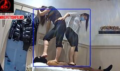 MASSAGE PARLOUR BEHIND THE SCENES: DOUBLE HARD COCK N BALL TRAMPLING