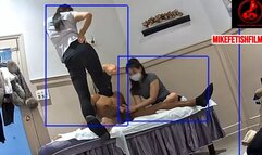 MASSAGE PARLOR BEHIND THE SCENES: DOUBLE BALLKICKING HANDJOB