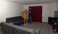 Frozen waitress Eve gets posed and carried