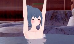 VR 360 4K Rin Shima Laid-Back Camp in the Onsen