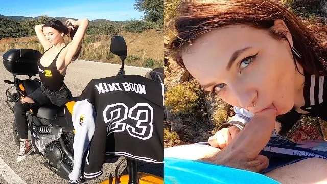 Sunny Day For A Motorcycle And A Sloppy Outdoor Mountain Blowjob Near  Gibraltar - Mimi Boom Porn Video
