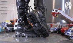 Toy car crush festival floor view