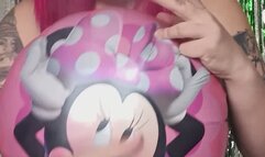 smoking looner poping foil balloons with cigarette