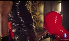Latex & Bondage II - TS Gray Perrier Submits in Full Latex to Mickey Mod - Full of Spit, Deepthroating, Slapping, Flogging, Sucking, Anal Fucking, Cum....