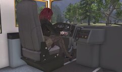 School Bus Cranking Template - Camilla in Stilettos and Pantyhose 1080p