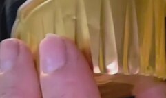 while I'm enjoying a good fruit pudding, I play with my tongue..