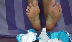 Giantess with Dirty Feet Squashes Things with Her Feet.