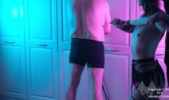 Cute Pink And Blue Bedroom BDSM Flogging Scene with No1 Pup And Your Darling Honey