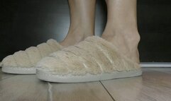 She wiggling toes in the house slippers MOV FULL HD 1080p