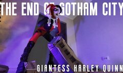 The end of Gotham City: giantess Harley Quinn