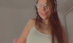 Stupid slut cant decide how to relax after work