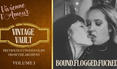 (1080P) THE VINTAGE VAULT VOLUME I - BOUND, FLOGGED FUCKED - Vivienne l’Amour Hangs, Flogs and Strap-On Fucks Her Blonde Slave Raw