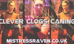 [1125] Clever Clogs Caning Impact Domination