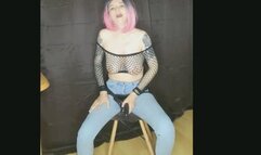 LAM038Strap-on glory- Lady Angela wrapped in blue jeans tells you how she'd fuck your hole with polish language, femdom pov and jeans fetish