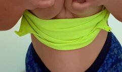 Milf removes nursing bra and releases milky titties