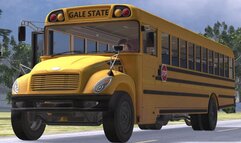 School Bus Cranking Template - Sara in Flats and Leggings 1080p