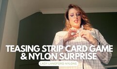 Lets Play A Strip Card Game - Cheeky Teasing Fun & Hidden Nylon Surprise - Strip Games