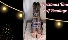 Christmas Time Self Bondage with a BBW Pinup