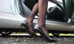 Driving, Pedal Pumping In Nylons (mkv)