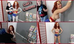 Comic Book Store Mannequin Transforms into a Real Life Wonder Woman Doll with Cali Logan and Vonka (mob)