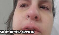 Snotty Nose After Hard Crying – Blowing Thick Snot & Picking My Runny Nose Close-Up