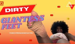 Giantess Dirty Feet | Humiliation Foot Fetish Worship Wrinkled Soles Toes Size 9 Bratty Ebony Domme Black Goddess