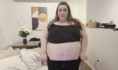 Fat Girl Struggling to put on Bodysuit