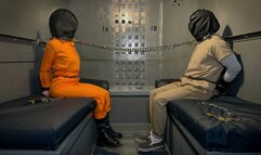 Double Self Bondage in Jail - Elise Graves, Heavy - Bondage-loving inmate Heavy convinces cellmate Elise to engage in partnered self-bondage play that turns inescapable