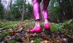 Muddy Forest Walk In Pink Heels (mkv)
