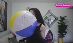 Owllete blows up beach ball and pops it with choker copy