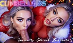 CUMBELLS #5: Jingle Balls Torment. Two mouths. One cock. Zero touching.