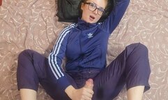 POV: Swishy Pants Handjob, Cowgirl & Thighjob - Cumshots on Tracksuit