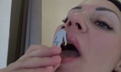 yawn in the little man's face